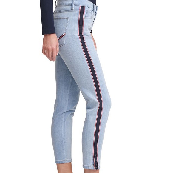 Tommy Hilfiger Denim - Tommy Hilfiger Tribeca Side-Stripe Skinny Jeans
